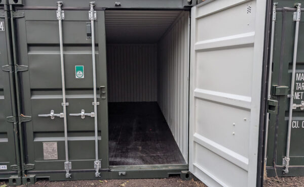 self storage container with double doors